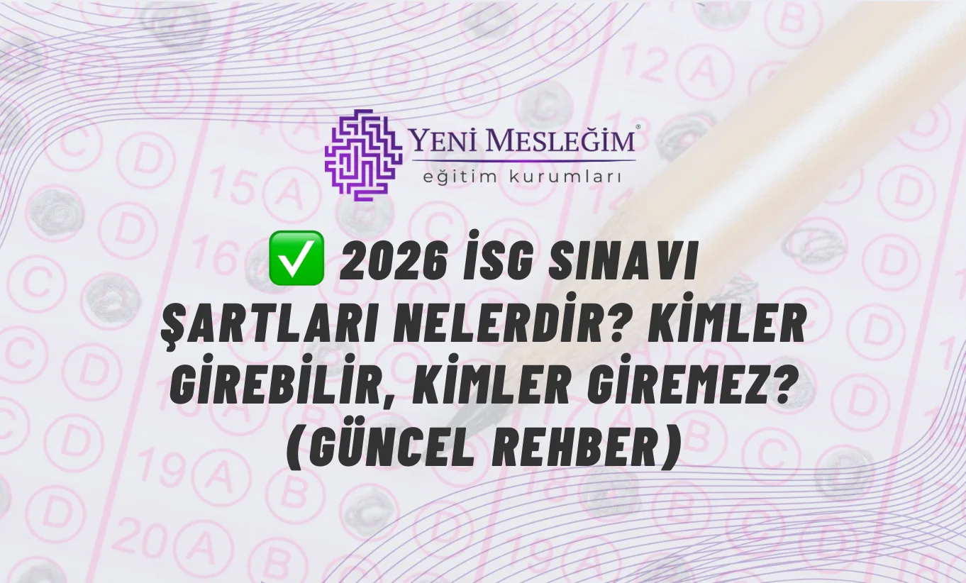2026 yılı İSG sınavı başvuru ve katılım şartlarını anlatan görsel