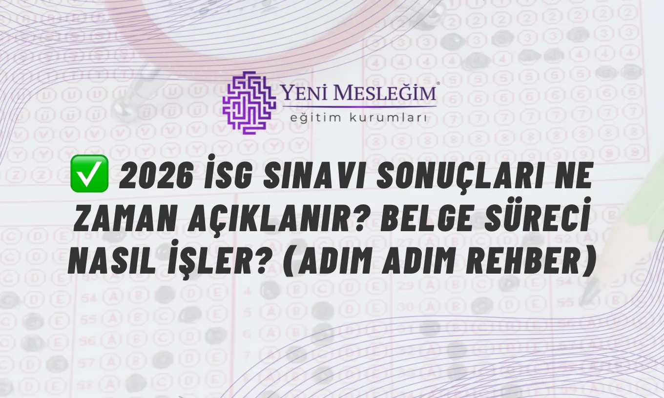 İş güvenliği uzmanlığı belgesi alma sürecini özetleyen görsel