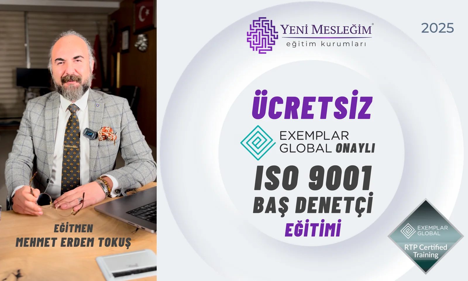 Exemplar Global Onaylı ISO 9001:2015 Baş Denetçi Eğitimi ÜCRETSİZ! Sertifika ÜCRETLİDİR!