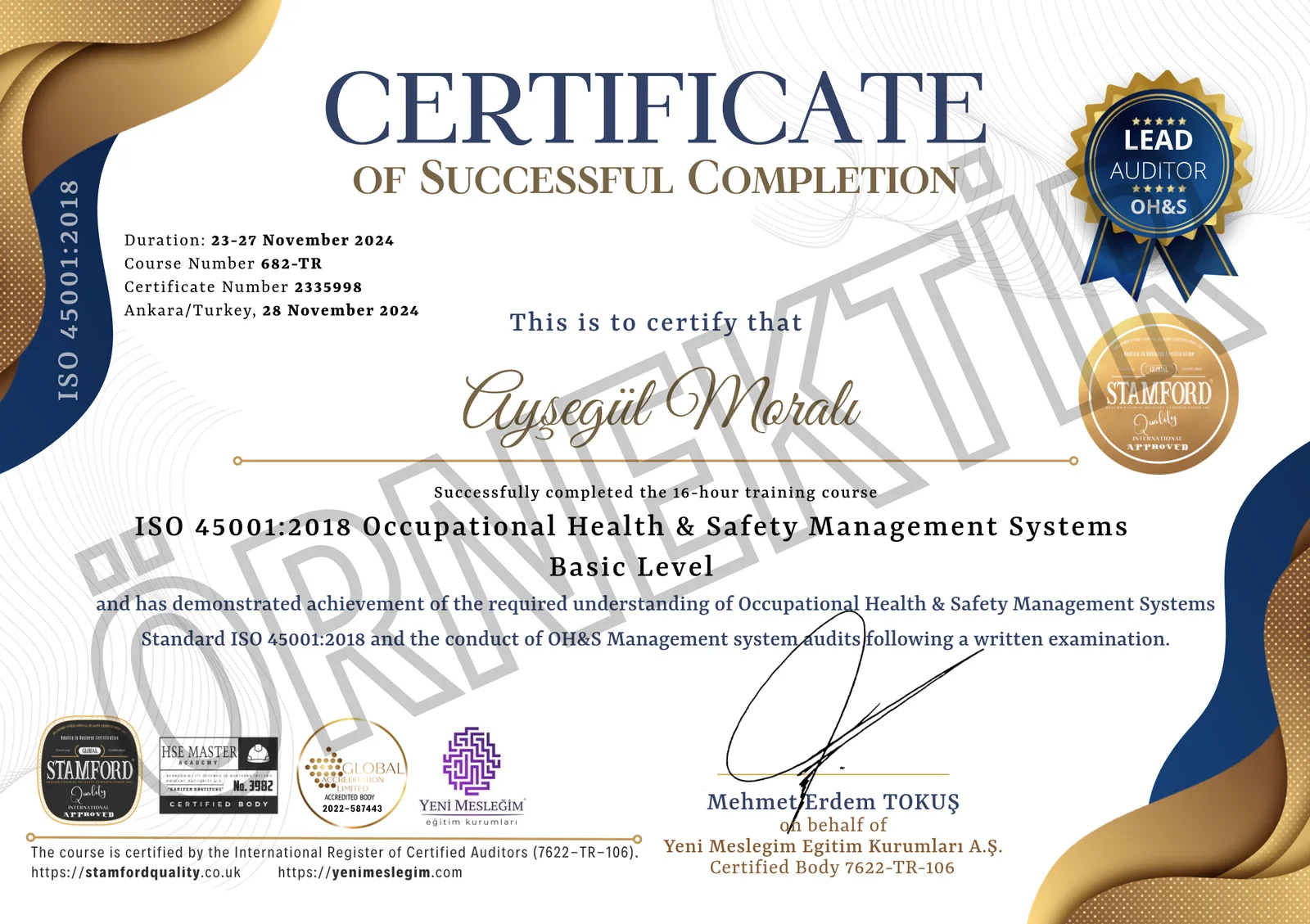 Ücretsiz ISO 45001:2018 Temel Eğitimi