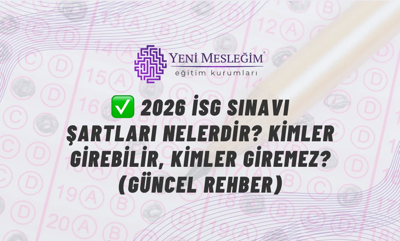 İş güvenliği uzmanlığı 2026 sınav şartlarını özetleyen infografik
