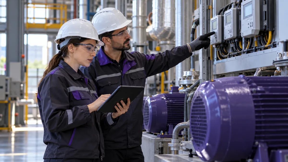 Enerji performansı göstergelerini ve ölçüm kayıtlarını inceleyen ekip